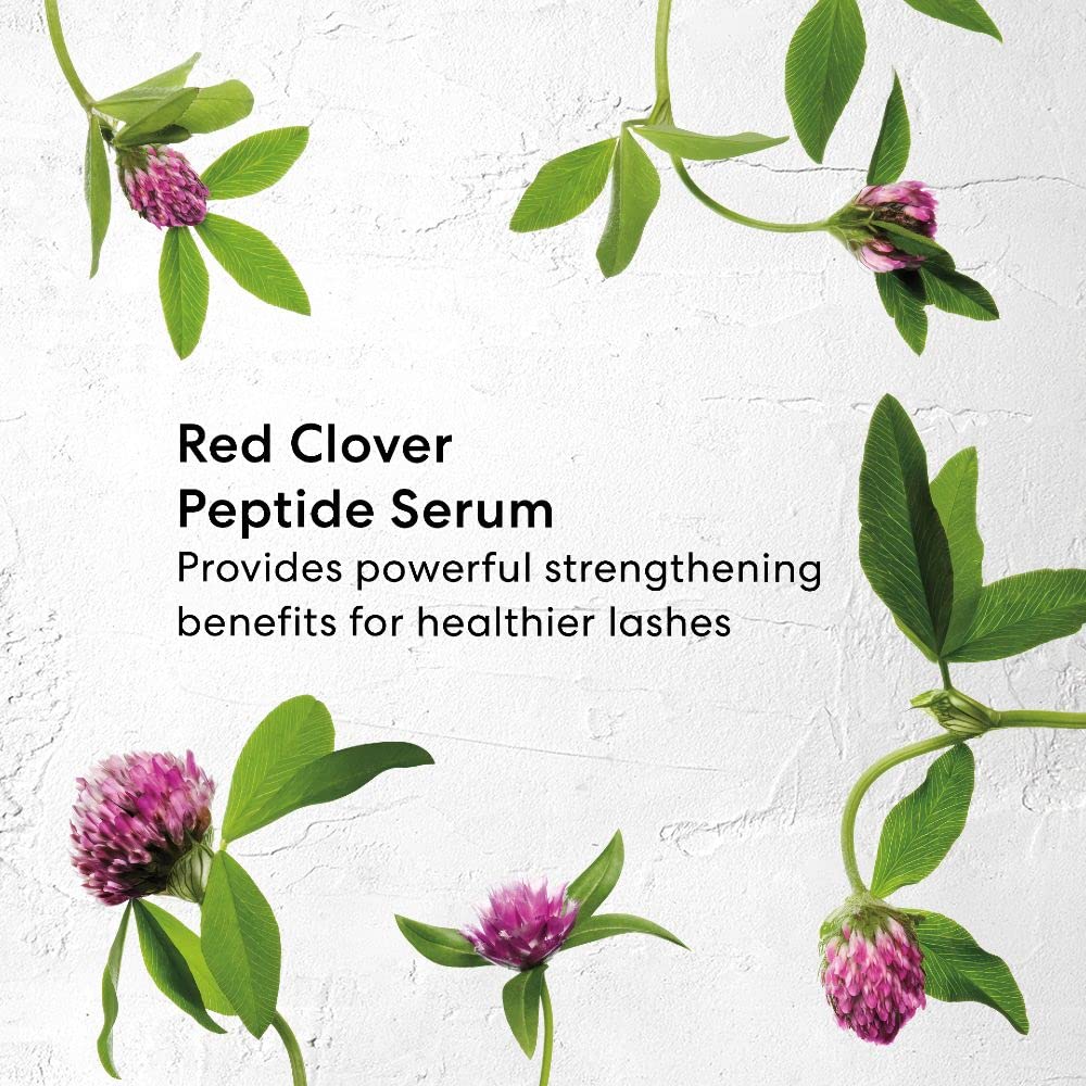 bareMinerals etiqueta de ingredientes señalando sérum vegetal y péptidos