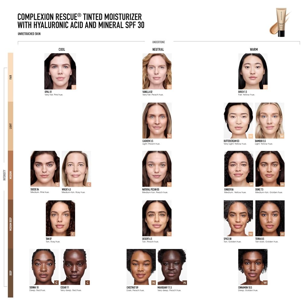 bareMinerals producto en rutina facial junto a crema y brocha