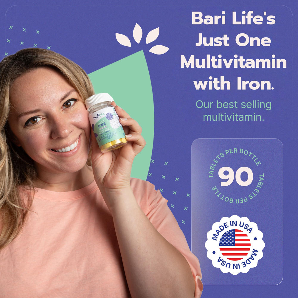 Bari Life open bottle with tablets visible, demonstrating monthly supply