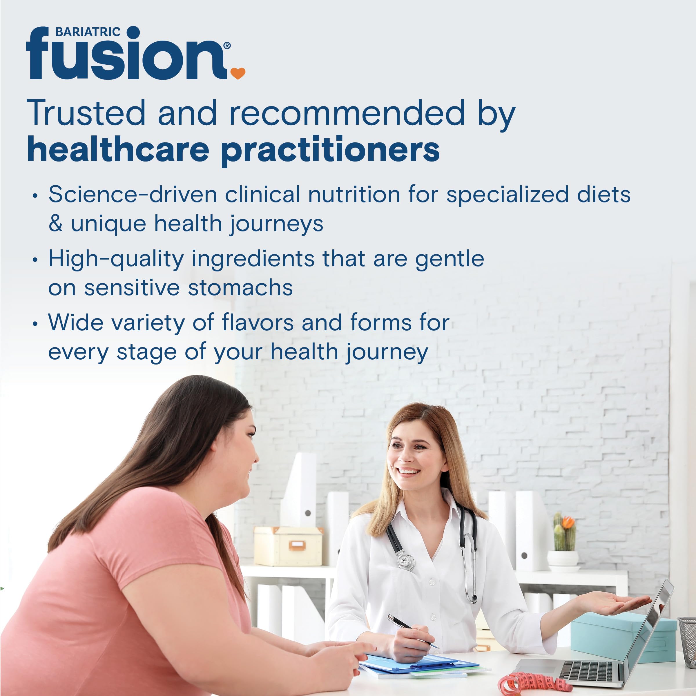 Bariatric Fusion frasco con sabor mixed berry enfatizando buen sabor