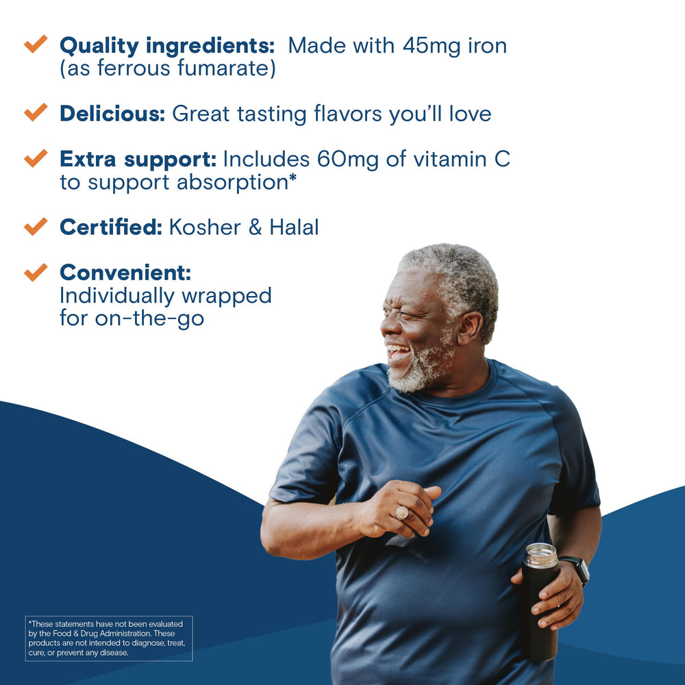 Bariatric Fusion masticables junto a una regla para mostrar tamaño y escala