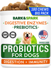 BARK&SPARK envase frontal con 180 masticables y beneficio de suministro prolongado