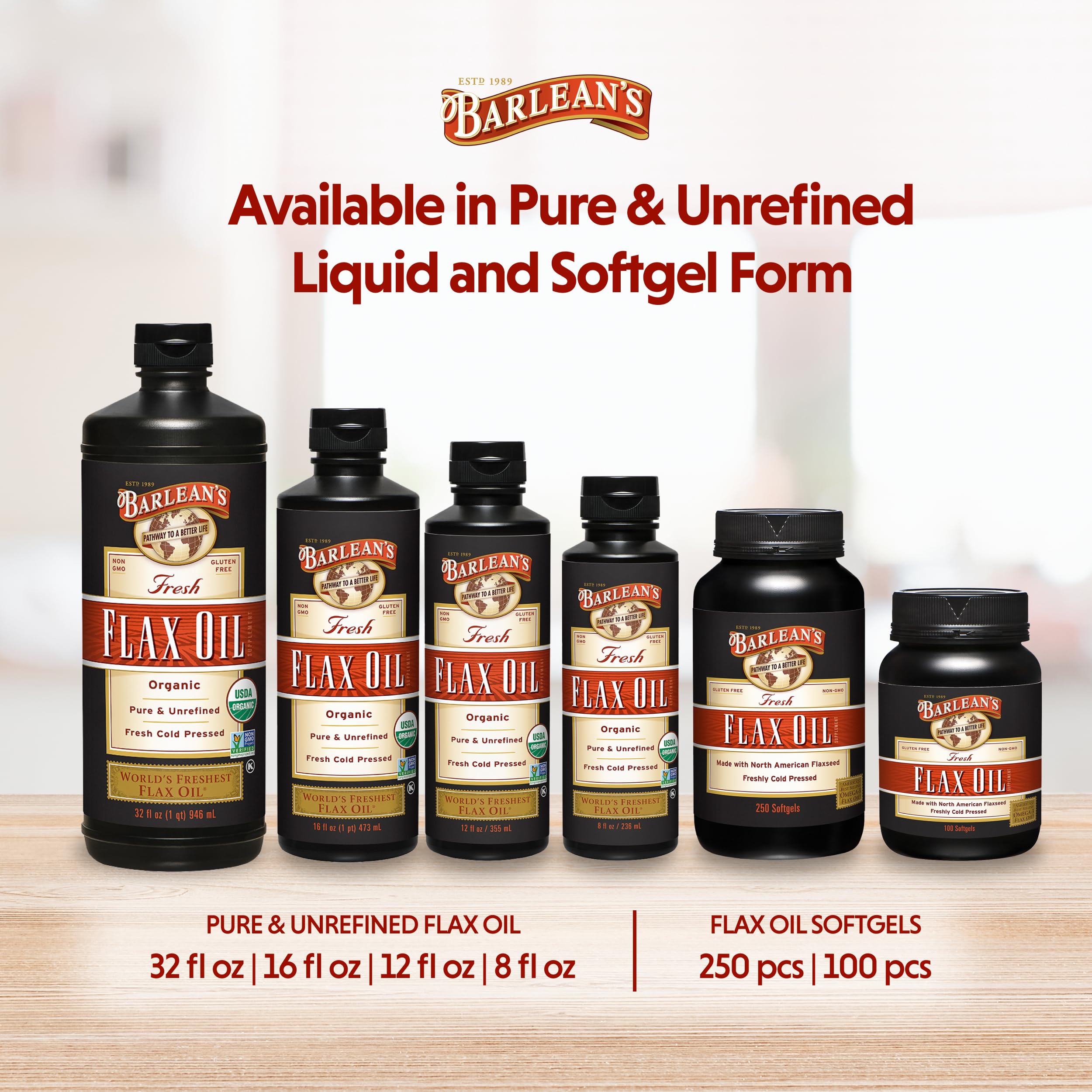 Barlean's aceite servido en desayuno nutritivo que inspira uso diario