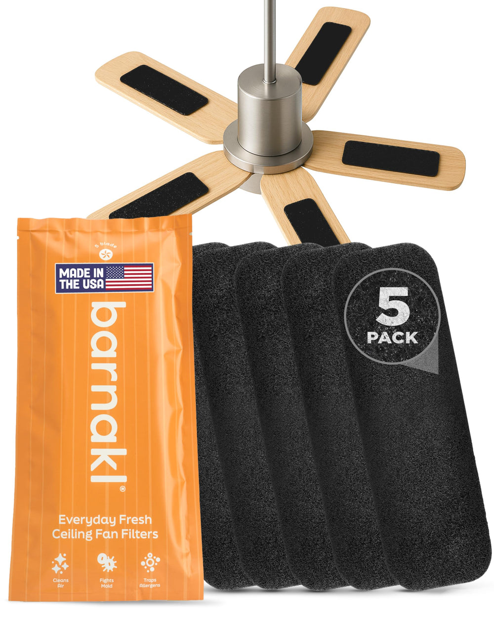 barnakl empaque frontal mostrando pack de 5 y beneficios