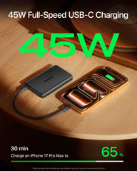 Baseus Picogo AM52 cargando un iPhone, conveniencia magnética en movimiento