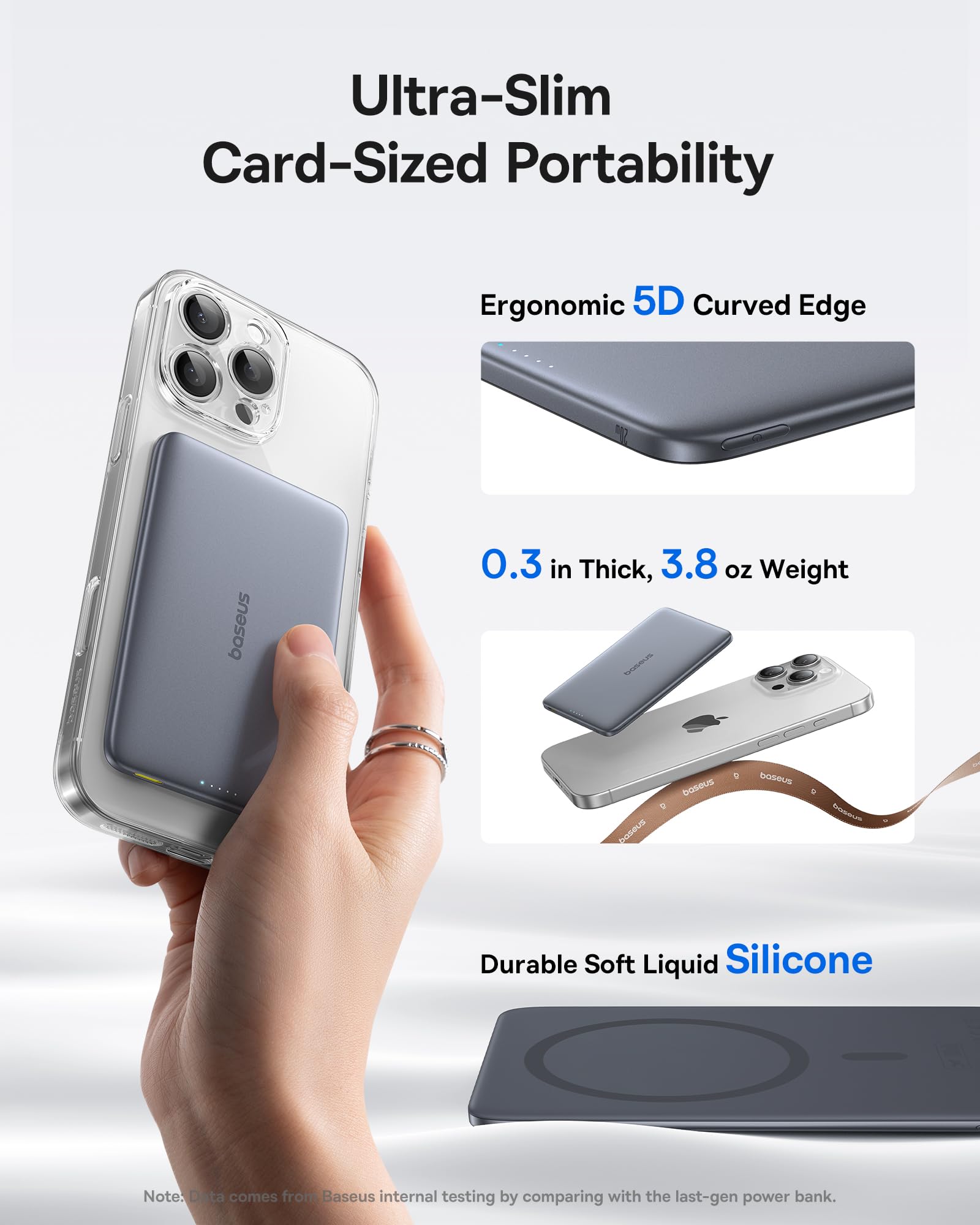 Baseus Picogo textura nano-silicona antifingerprint y resistente al agua para agarre seguro