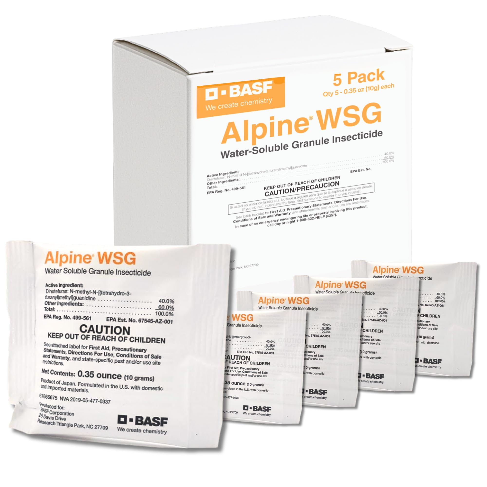 BASF Alpine WSG front packaging showing product identity and use benefits