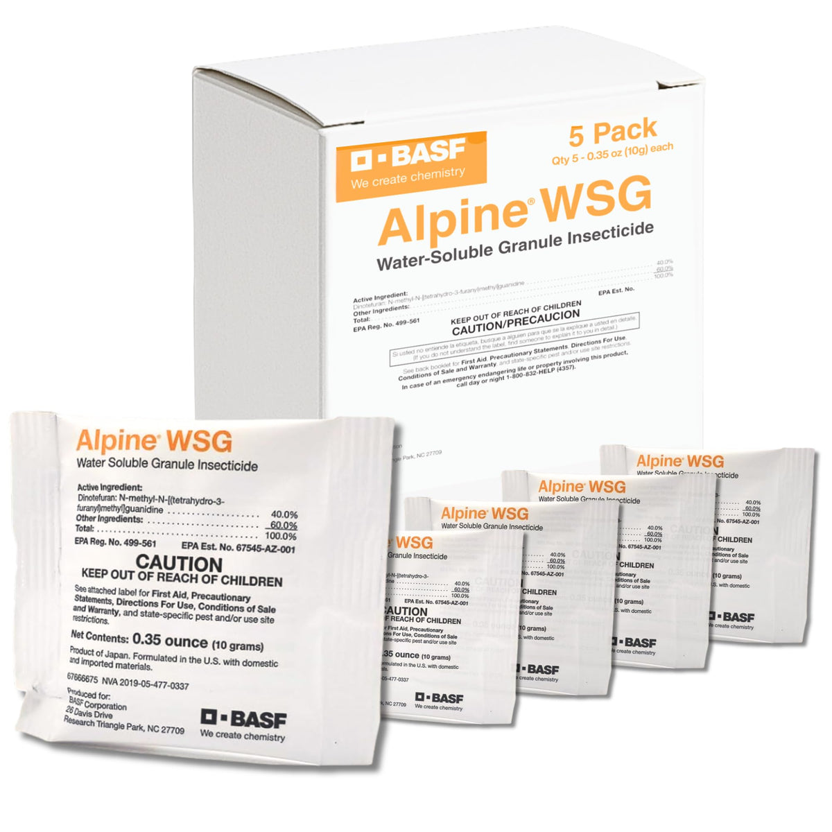 BASF Alpine WSG front packaging showing product identity and use benefits