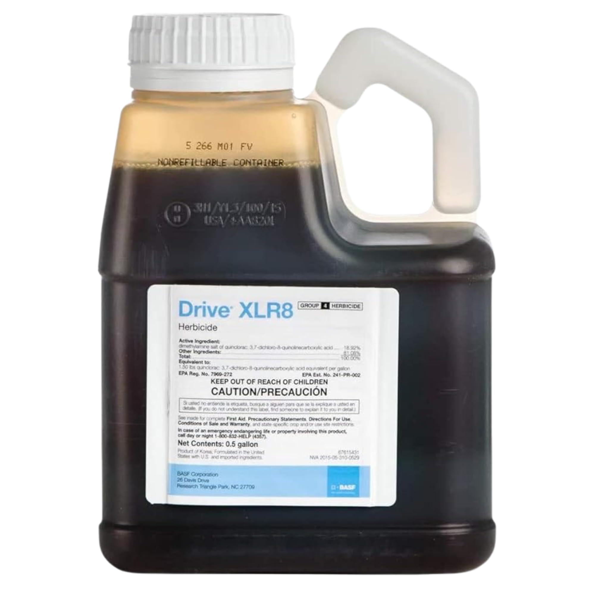BASF Drive XLR8 frente del envase mostrando etiquetado y beneficio de control