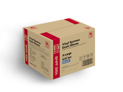 Intco Basic Medical caja frontal de guantes Synmax XL mostrando diseño y color codificado