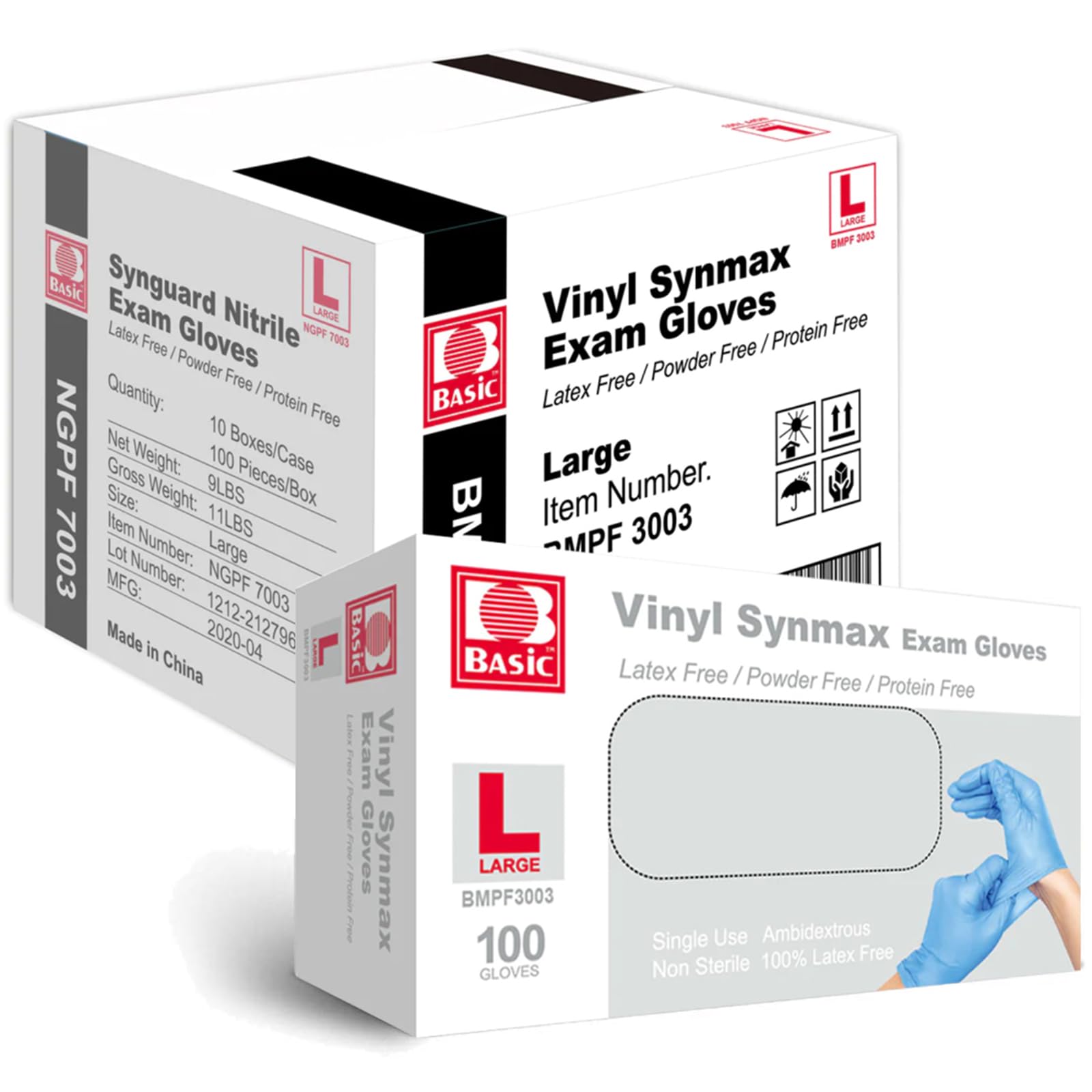 BASIC Synmax frente del empaque mostrando cajas codificadas y cantidad