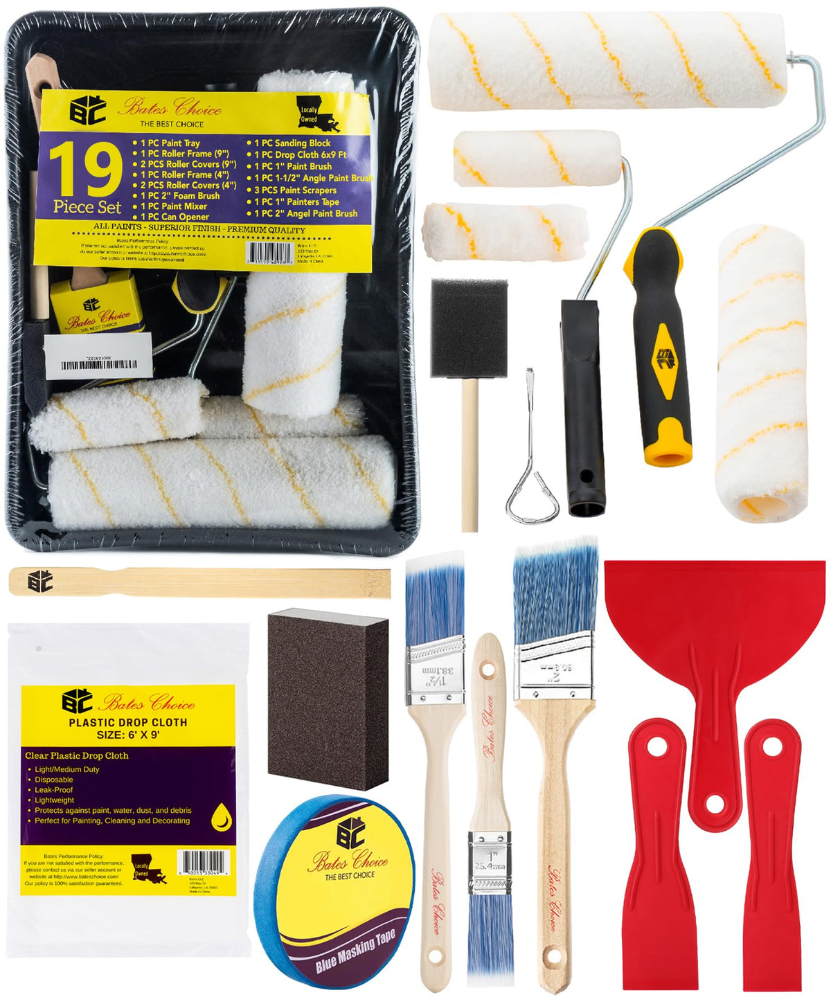 Bates Choice frente del empaque con kit completo y ventaja de orden