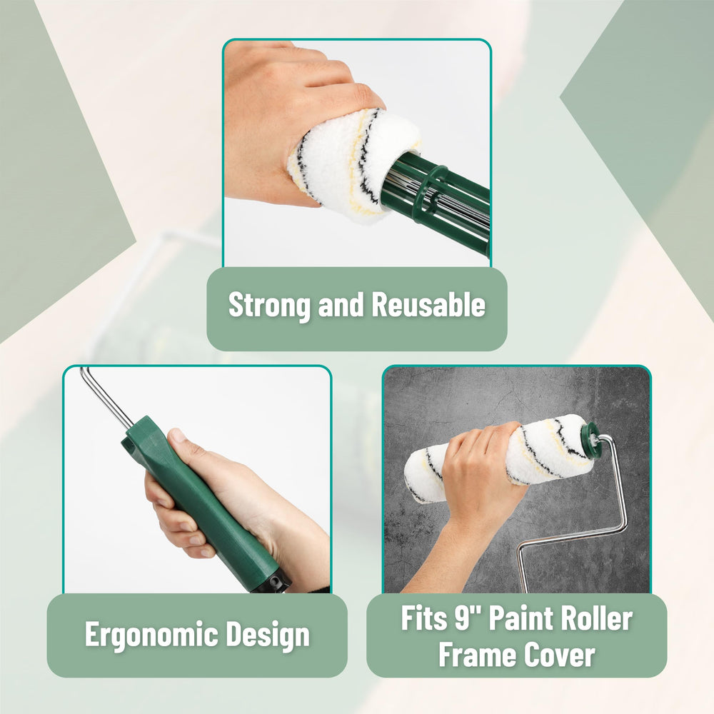 Bates Choice primer plano del mango ergonómico que reduce fatiga al pintar