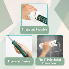 Bates Choice primer plano del mango ergonómico que reduce fatiga al pintar