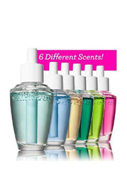 Bath & Body Works frente del paquete mostrando los seis recambios y colores variados para ambientar