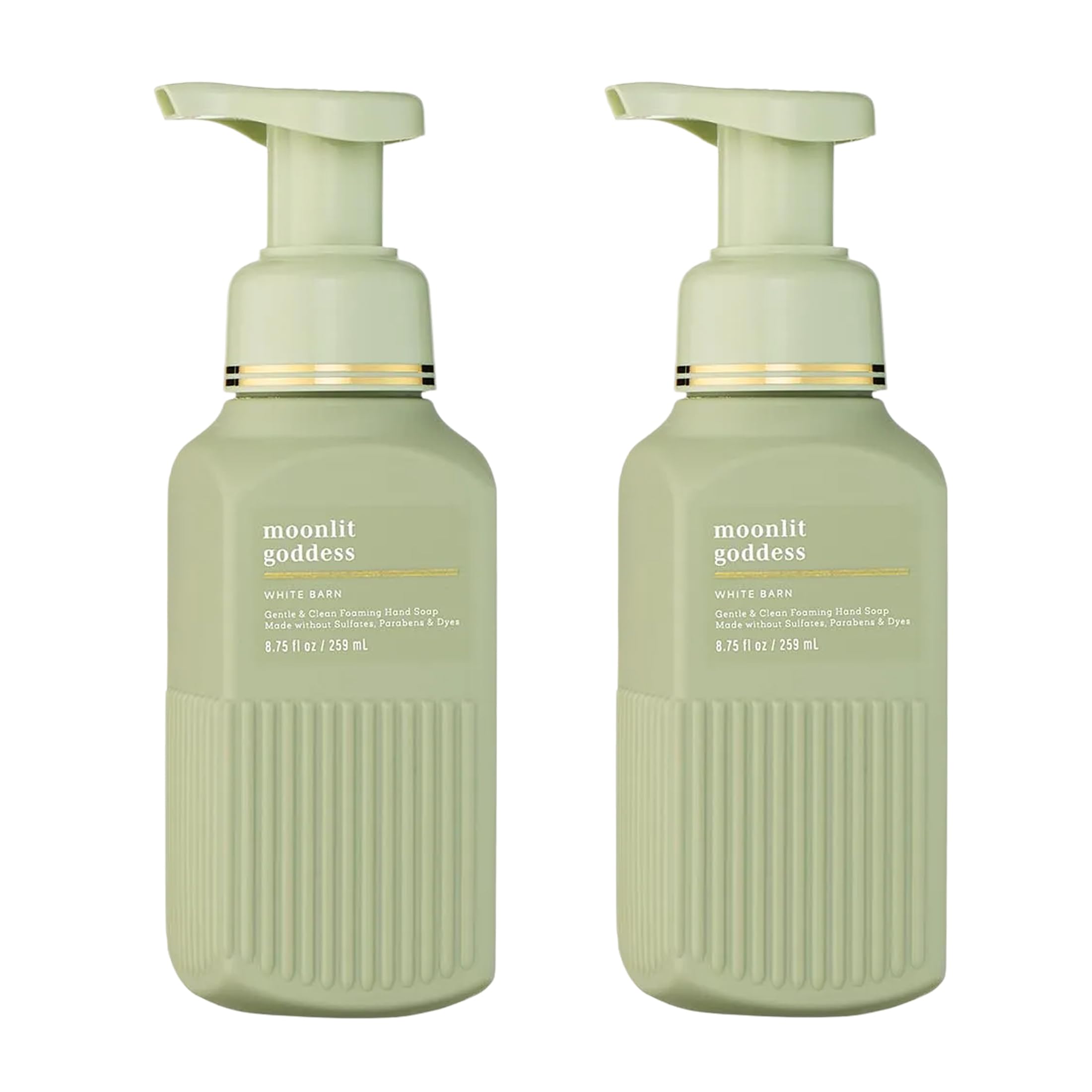 Bath & Body Works frasco frontal Moonlit Goddess mostrando diseño y tamaño