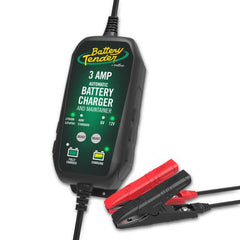 Battery Tender detalle de conectores con anillo y pinza para conexión segura