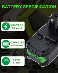 BATWAYPRO batería instalada en taladro Ryobi demostrando uso continuo eficiente