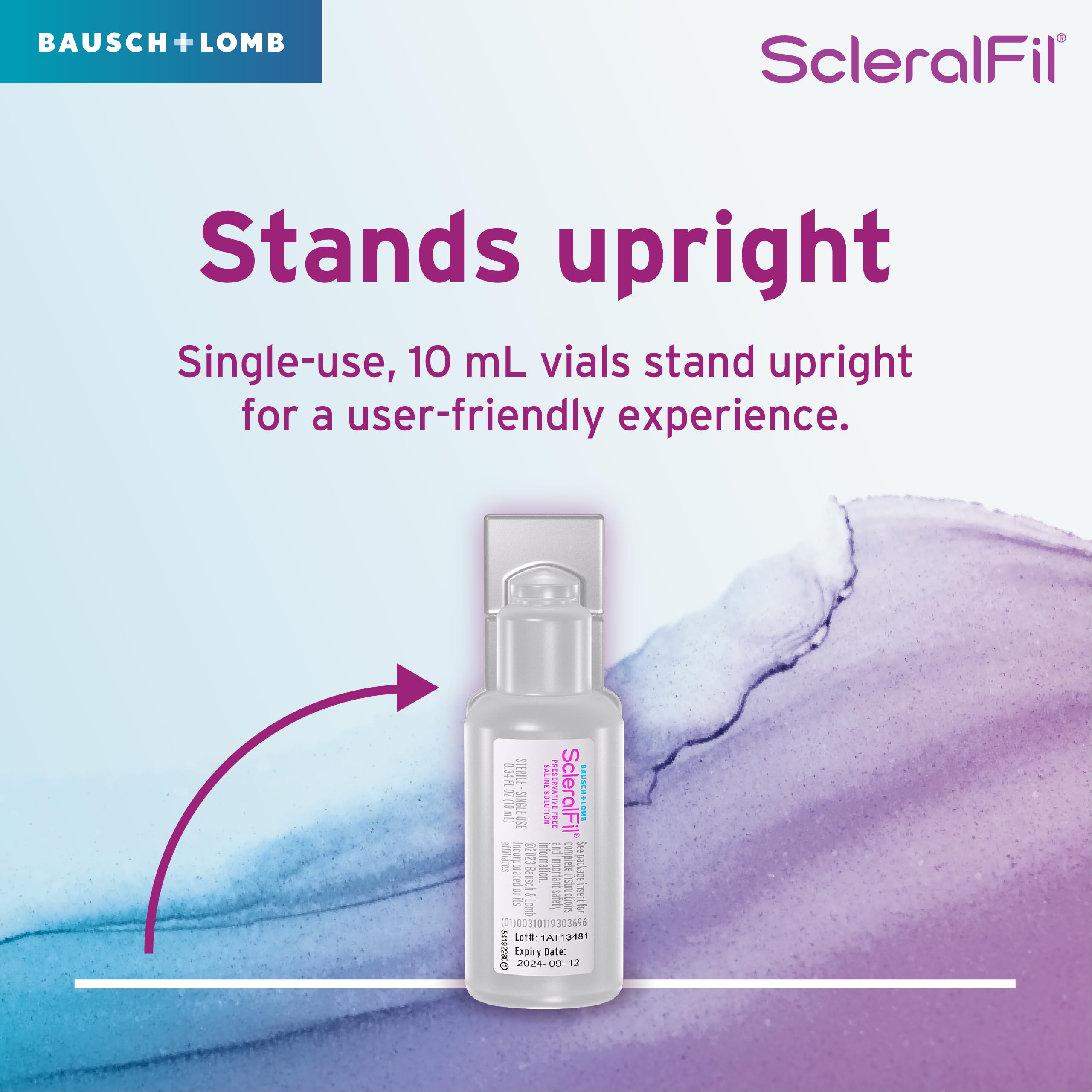 Bausch + Lomb vial twist-off cap detail illustrating easy-open design for hygienic use