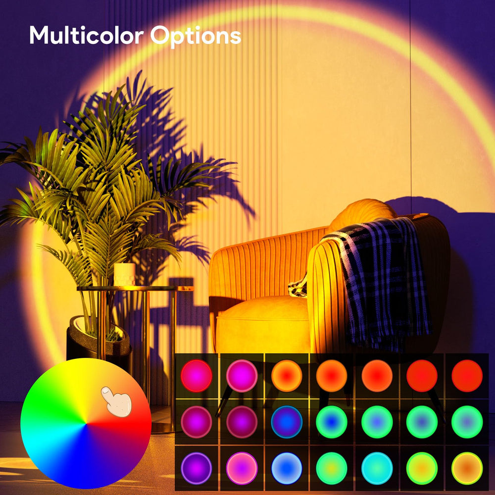 Bavcieu proyección tipo atardecer iluminando dormitorio para ambiente acogedor