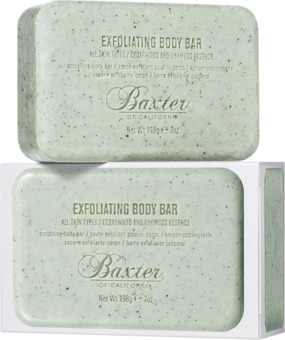 Baxter of California bar front packaging showing product and weight benefit smooth skin