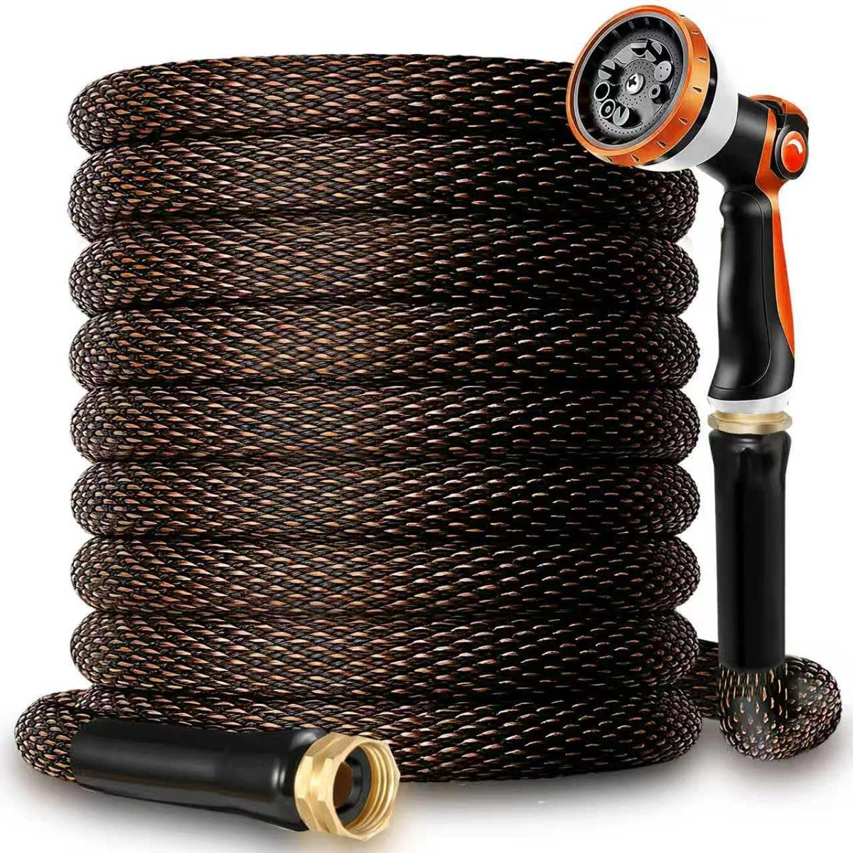 BazeSync manguera 100FT vista frontal y empaque mostrando longitud y accesorios