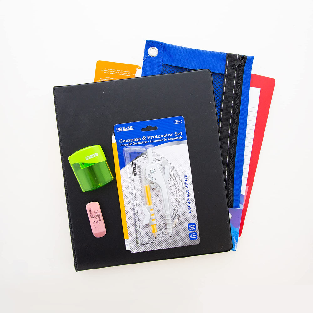 BAZIC PRODUCTS kit desplegado en aula, ideal para distribución escolar