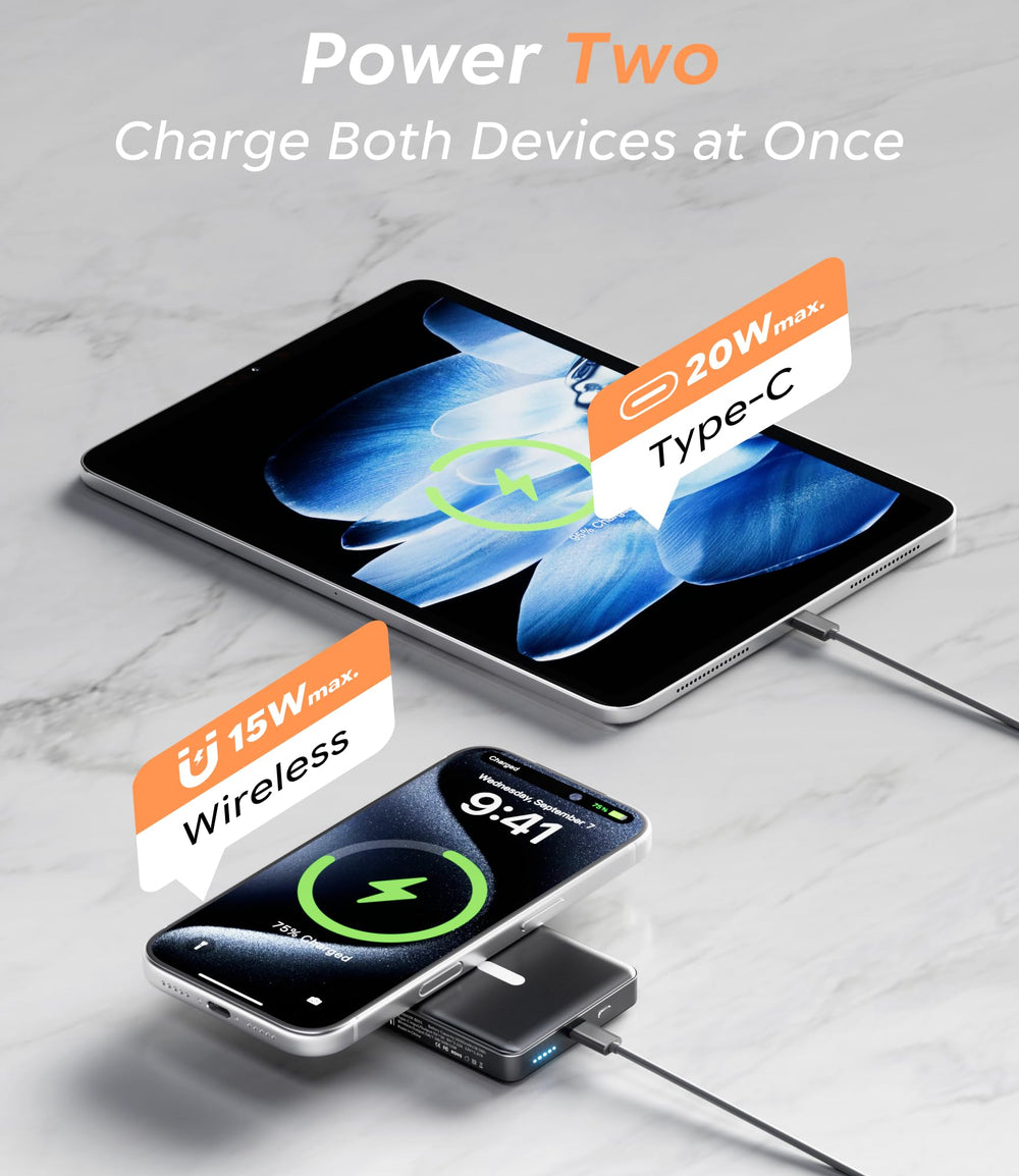 BBD comparación de tamaño del power bank para transporte y viaje