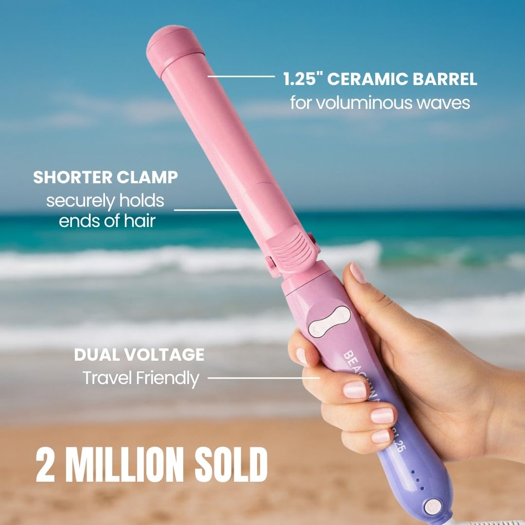 Beachwaver B1 controles de rotación con botones de flecha para peinar más rápido