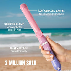Beachwaver B1 controles de rotación con botones de flecha para peinar más rápido