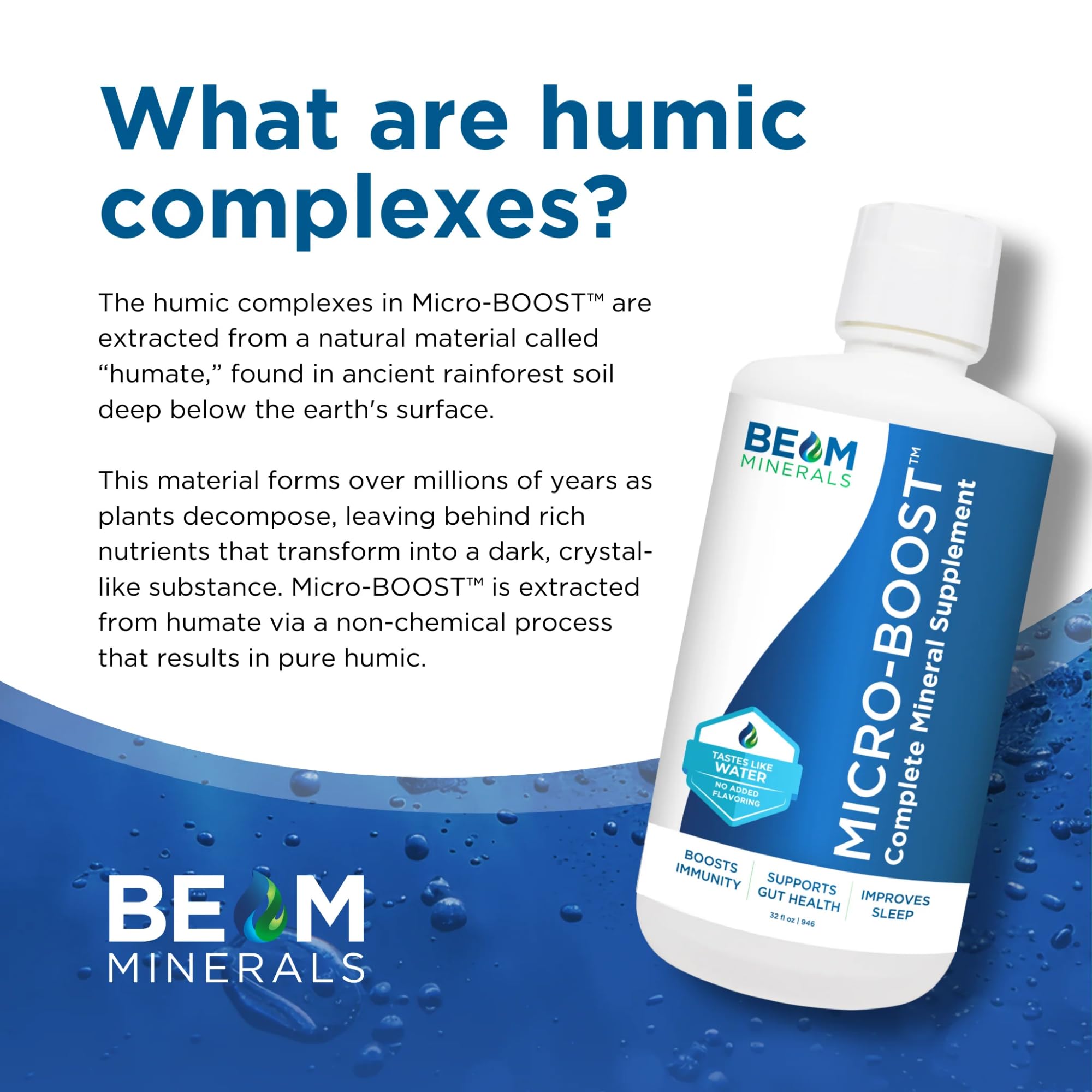 BEAM Minerals Micro-Boost botella primer plano, micronutrientes biodisponibles
