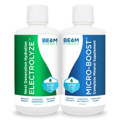 BEAM Minerals set frontal con envases, muestra conveniente y natural