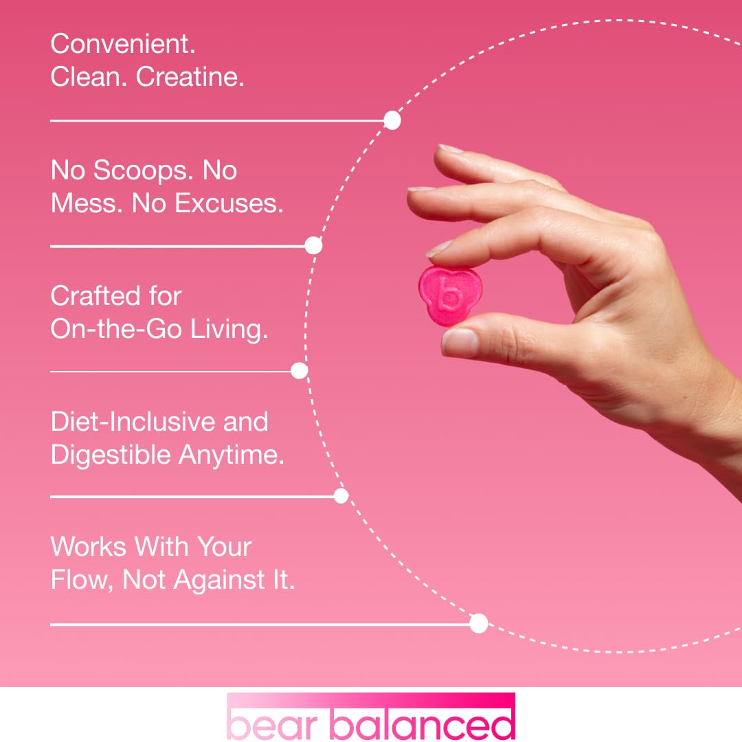 Bear Balanced gomitas en ambiente deportivo promoviendo energía