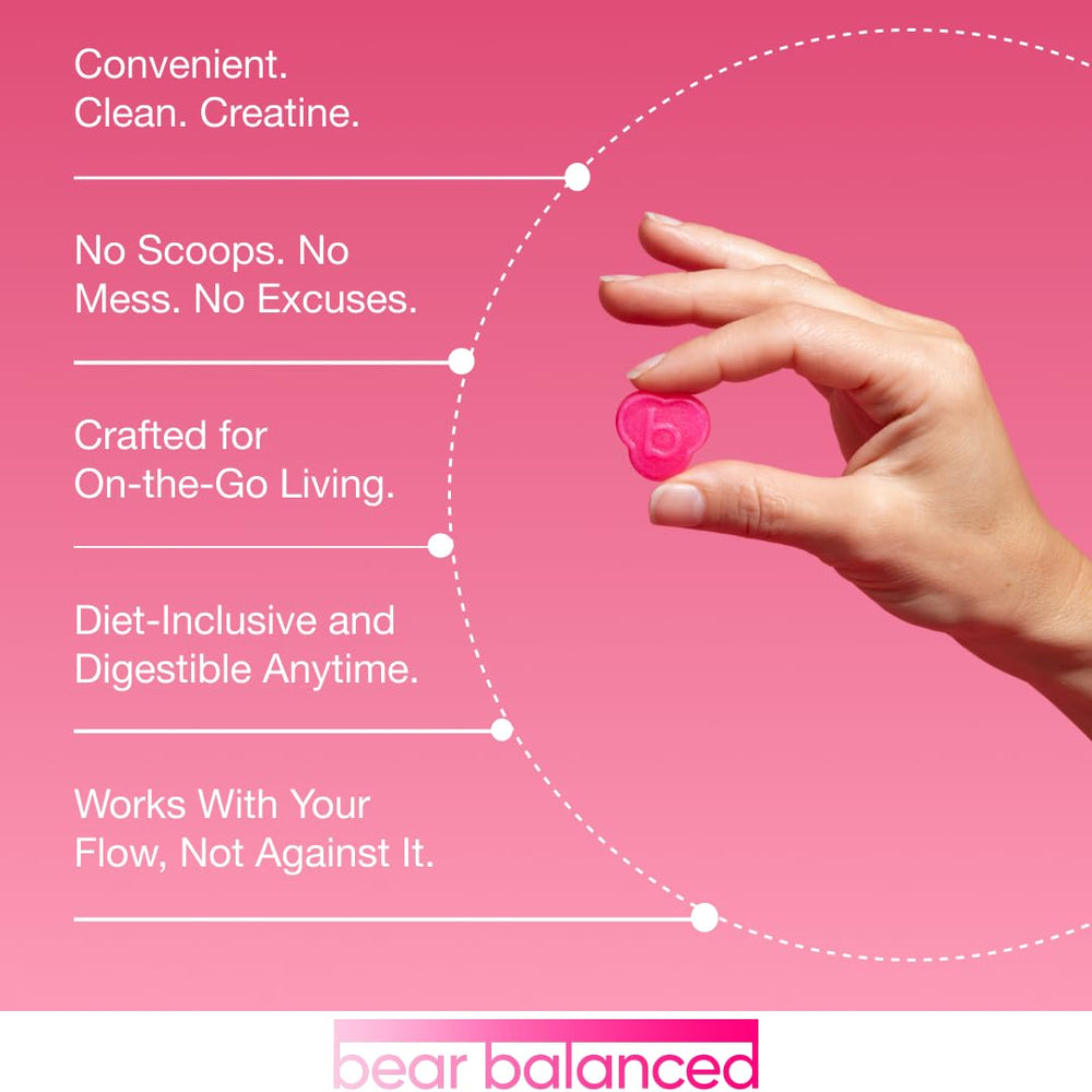 Bear Balanced gomitas en ambiente deportivo promoviendo energía