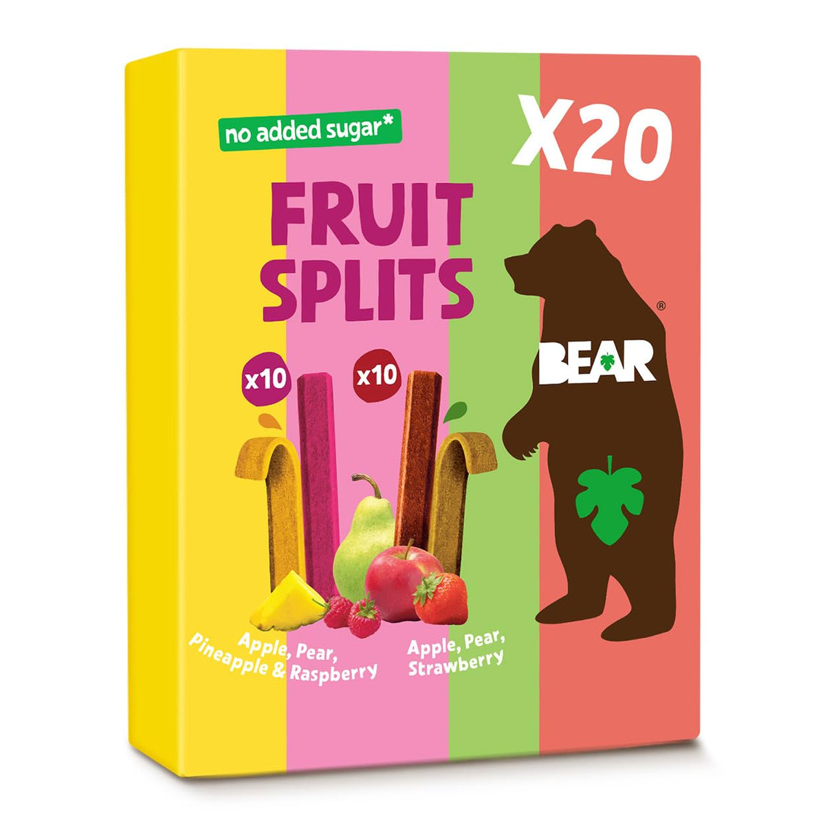 BEAR pack frontal mostrando variedad de sabores y conveniencia