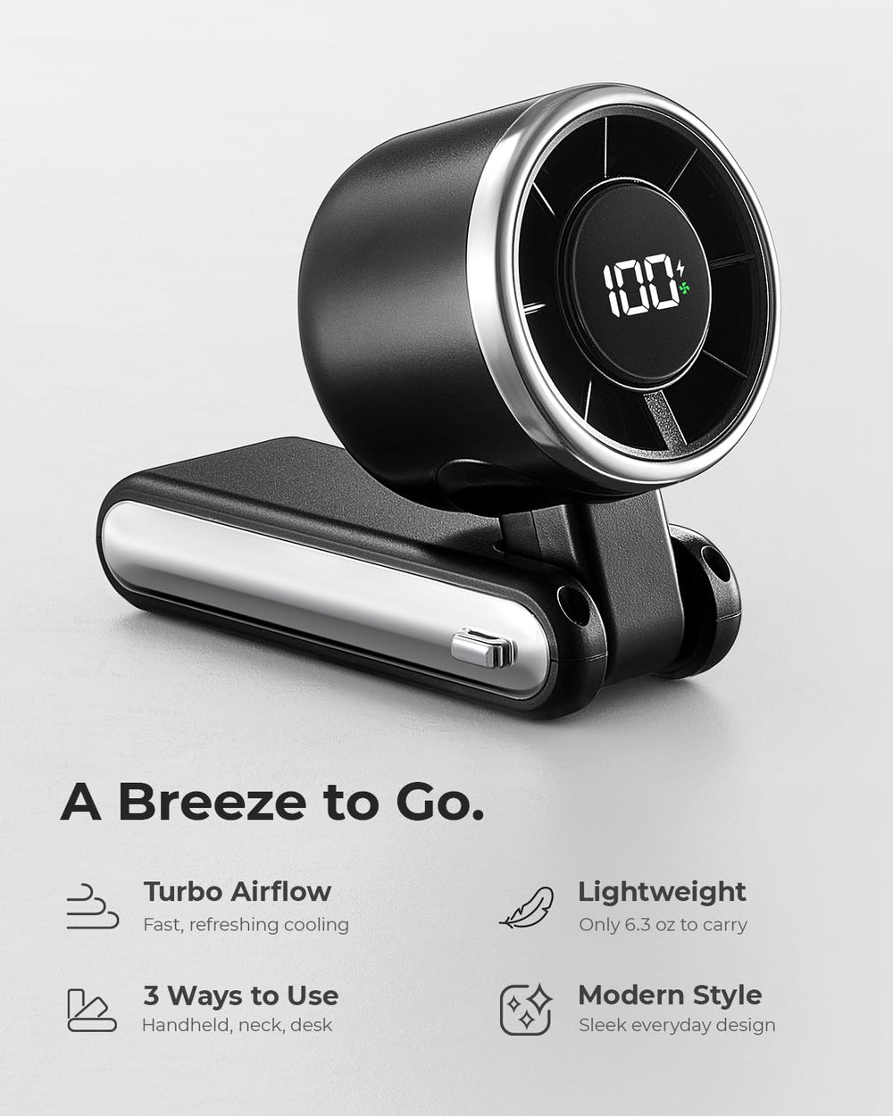 Bearwind primer plano de las 7 aspas turbo que aumentan el flujo de aire y enfriamiento