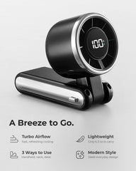 Bearwind primer plano de las 7 aspas turbo que aumentan el flujo de aire y enfriamiento