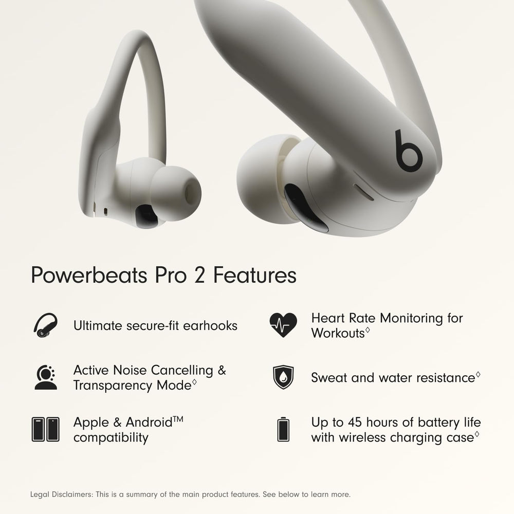 Beats Powerbeats Pro 2 primer plano del gancho flexible con ajuste seguro