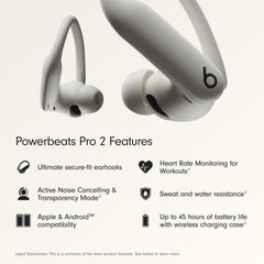 Beats Powerbeats Pro 2 primer plano del gancho flexible con ajuste seguro