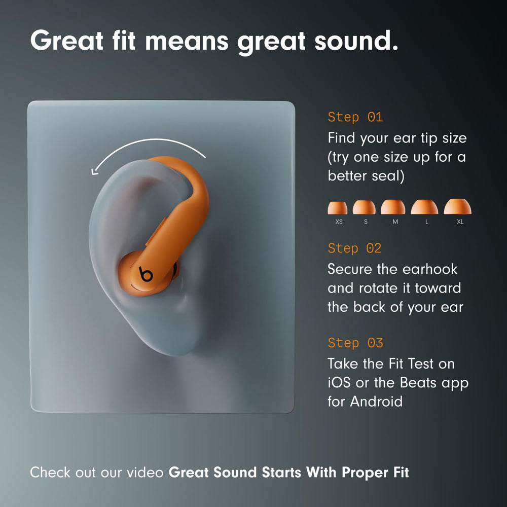 Beats Powerbeats Pro 2 almohadillas en primer plano para sello acústico y comodidad