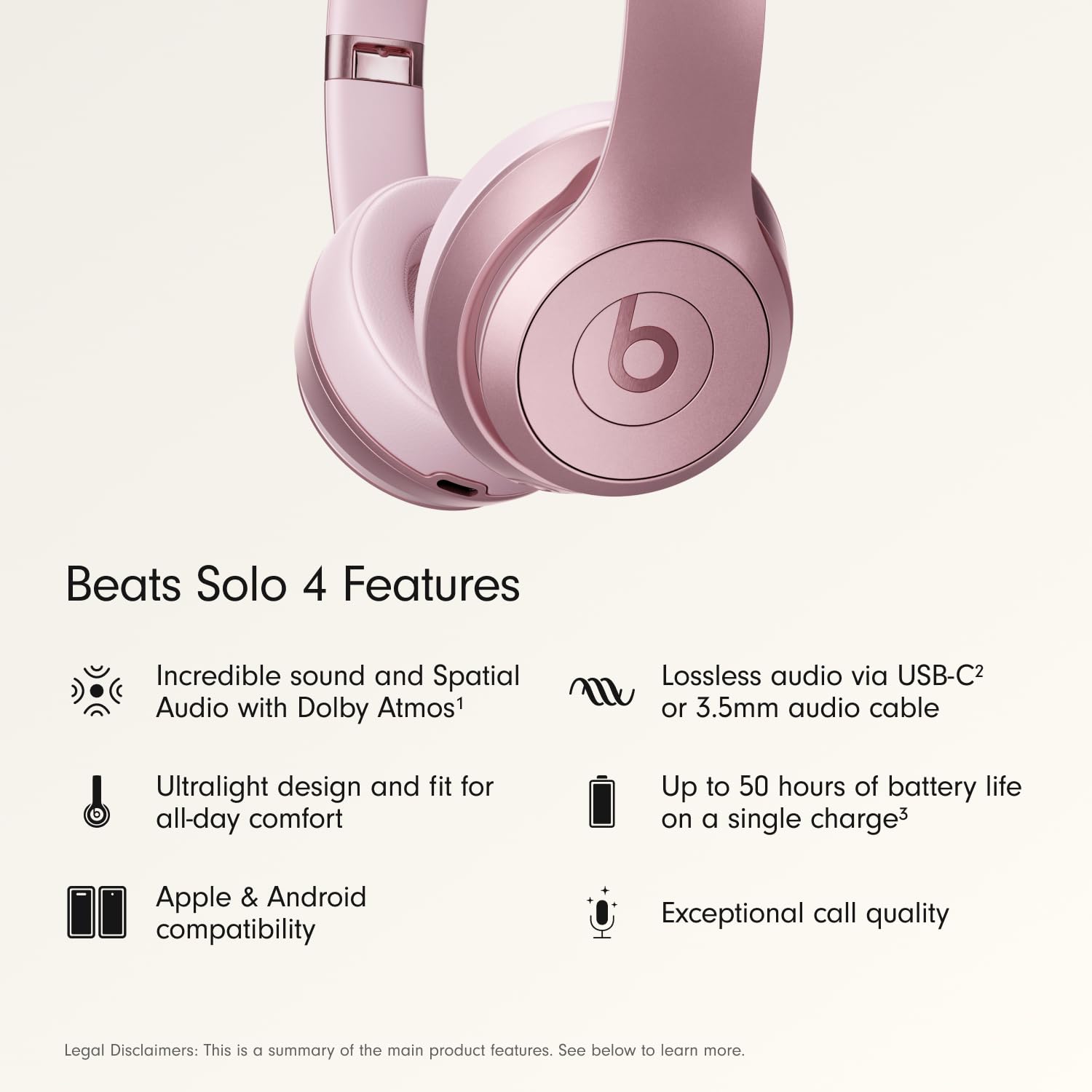 Beats Solo 4 detalle de almohadilla UltraPlush para confort duradero