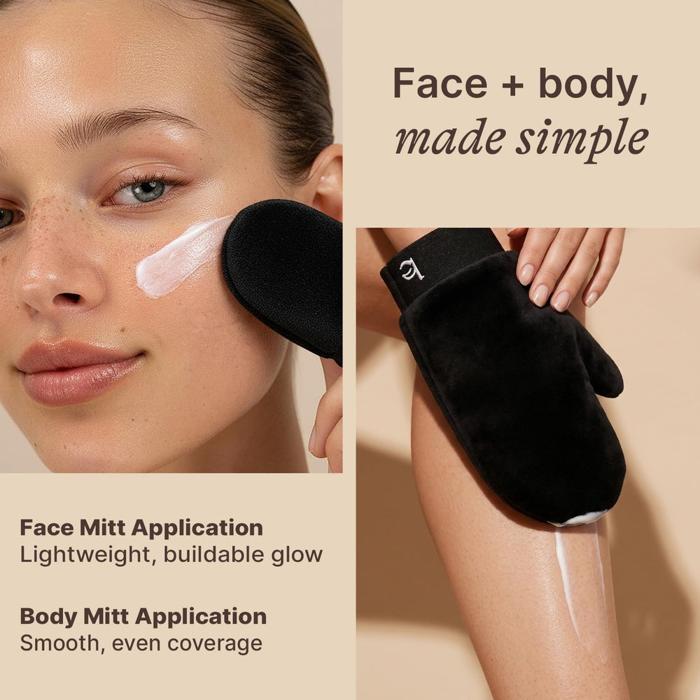 Beauty by Earth comparación antes y después en piernas para tono bronceado gradual