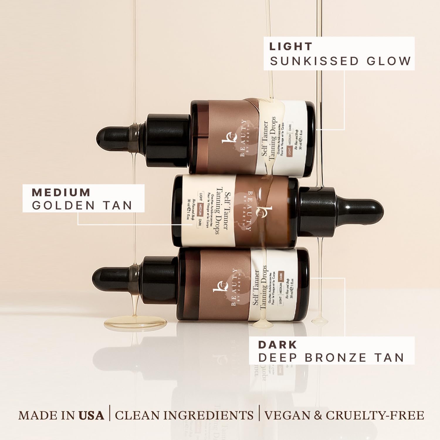Beauty by Earth etiqueta con lista de ingredientes naturales legible y limpia