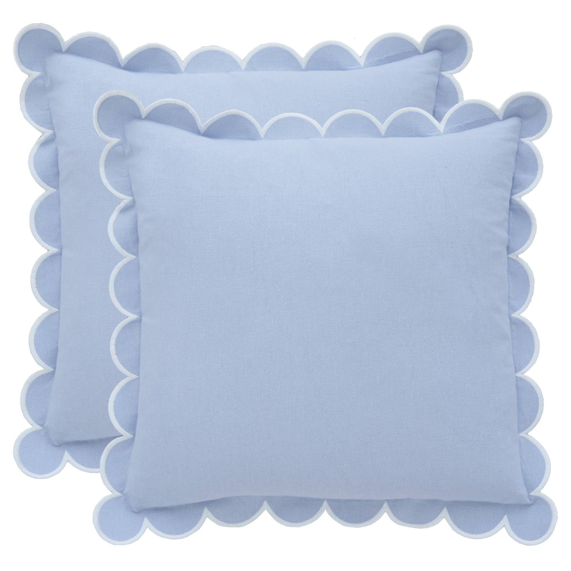 BEBE BASK funda frontal 18x18 azul cielo que realza el sofá