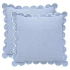 BEBE BASK funda frontal 18x18 azul cielo que realza el sofá