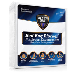 Bed Bug Blocker vista frontal de la funda Full mostrando ajuste completo y protección