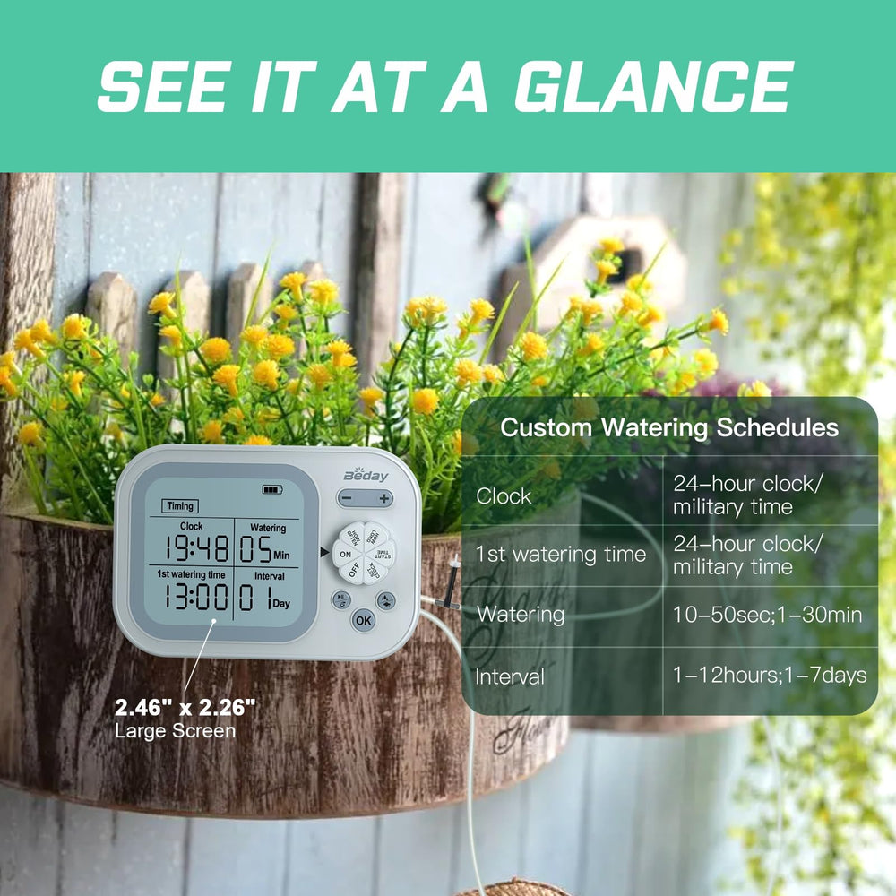 beday humidity probe detail inserted in soil, enables smart moisture control