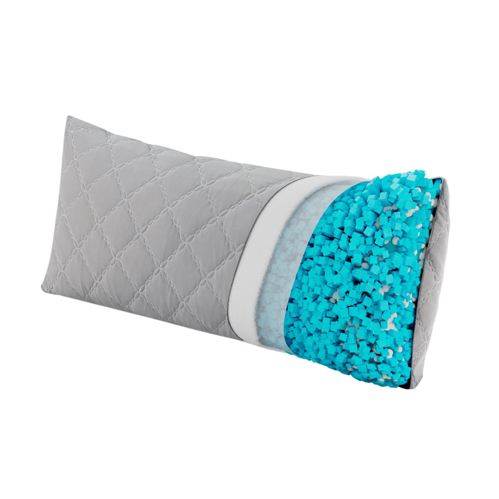 BEDELITE almohada junto a regla para mostrar tamaño 20x54 pulgadas