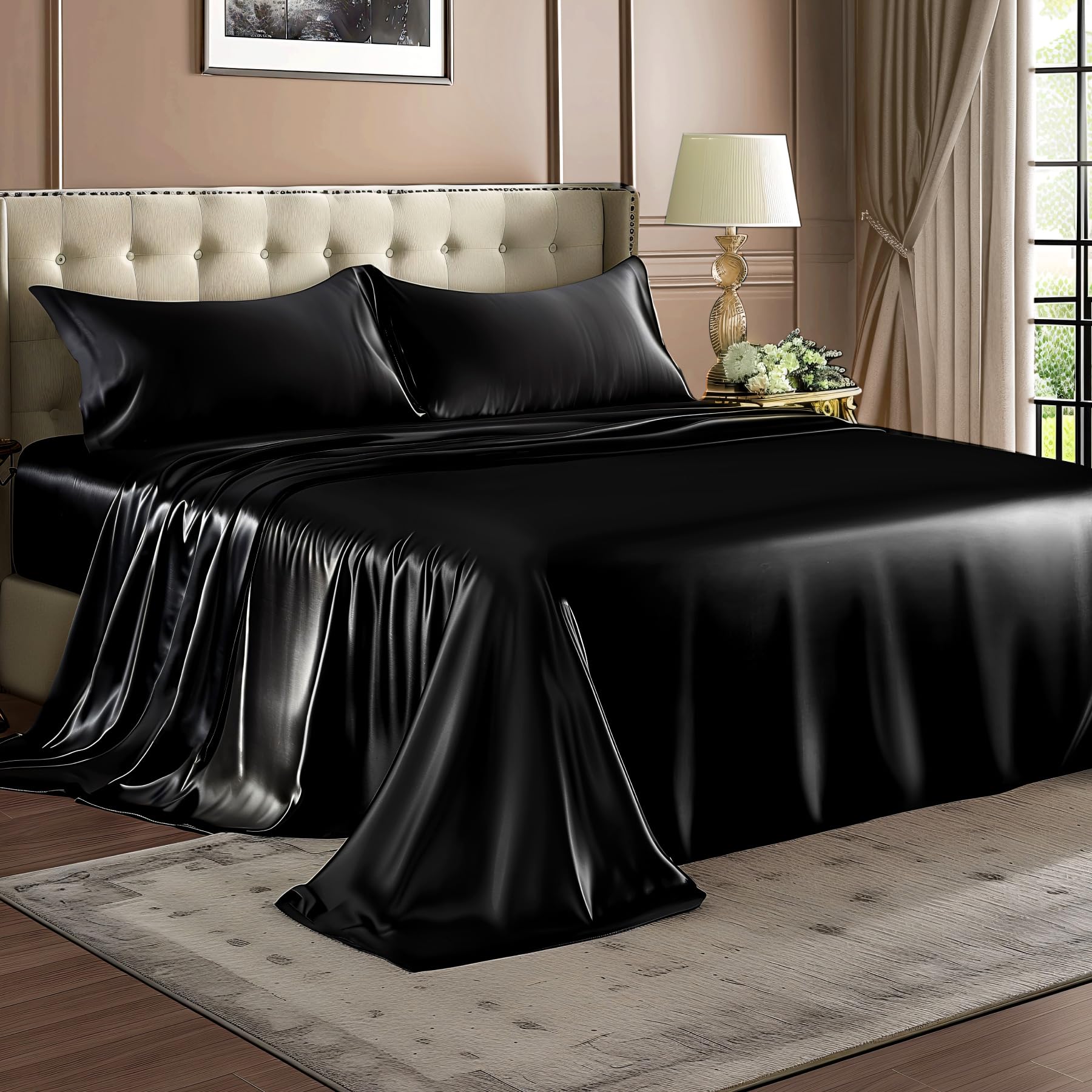 BEDELITE escenario de dormitorio moderno con las sábanas destacando estilo contemporáneo y orden