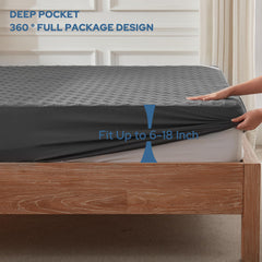 BEDLORE protector instalado en colchón, dormitorio limpio y cómodo